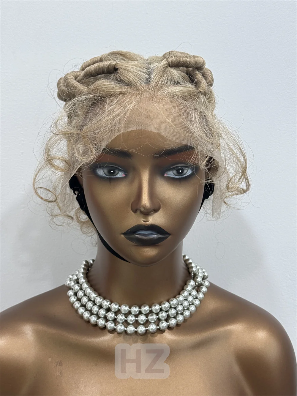 

HZ # 613 плетеные парики для чернокожих женщин, синтетический полный кружевной афро-ботан, плетеный парик без узлов, кружевной фронтальный парик ручной работы