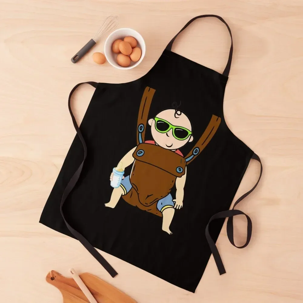 Baby In Carrier Diaper Party Man Shower Dadchelor Event Apron manicurist Kitchen Kawaii Accessories Apron