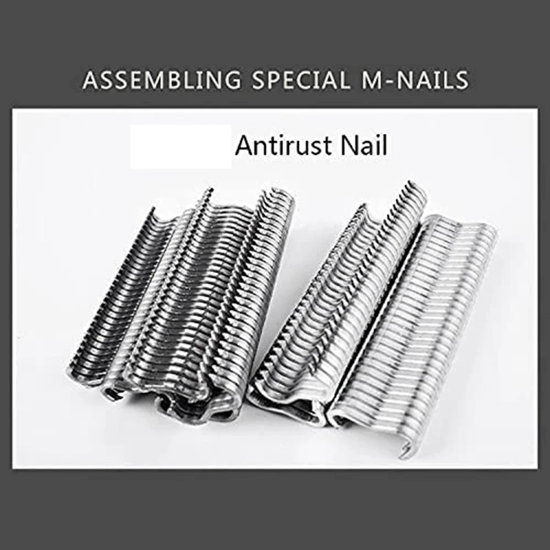 Набор плоскогубцев для гвоздей ABXF-Type M Hog с 2400 шт. зажимами M для крепления забора, установки обивки, клетки для животных, желтый