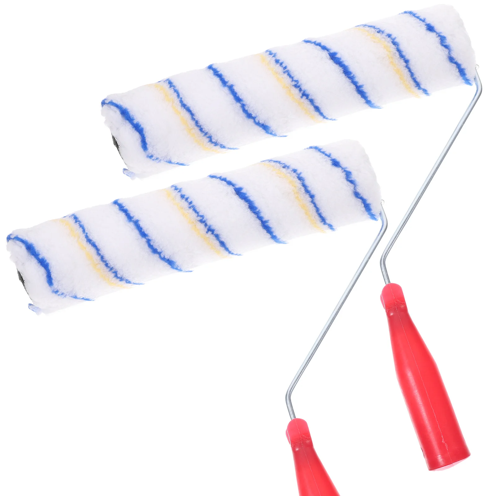 2 قطعة فرشاة دوارة لطلاء الجدران صغيرة الحجم عالية الجودة فرشاة طلاء أداة لمسة نهائية ناعمة لتزيين طلاء السقف على الحائط المنزلي #5