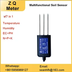 Soil temperature and humidity sensor agricultural soil nutrient conductivity fertility PH rapid measurement PH moisture detector