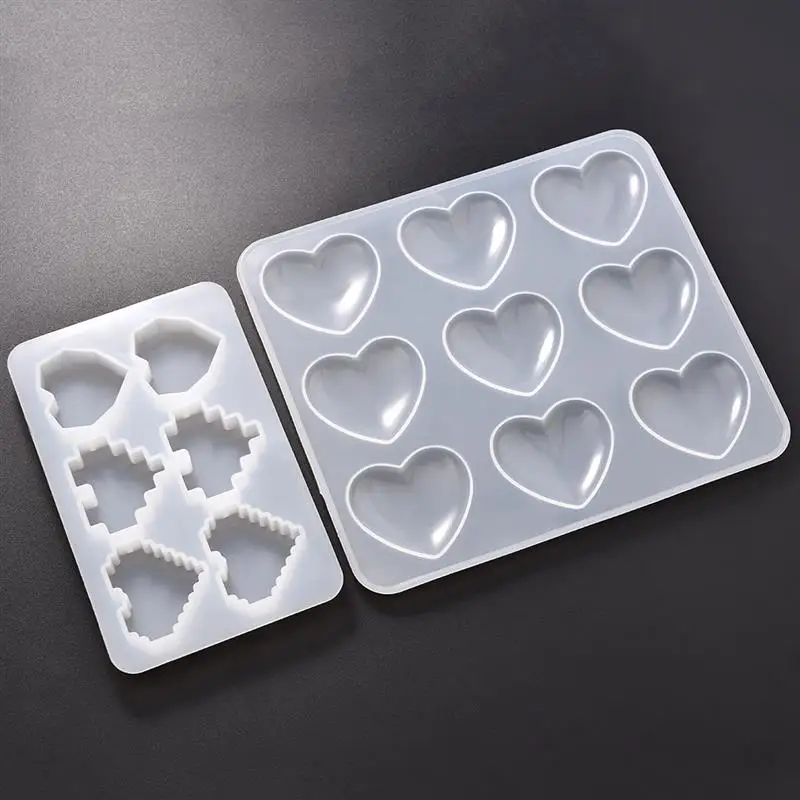 

Heart Silicone Mold Epoxy Resin Mold DIY Earring Pendant Charm Keychain Jewelry Making Supplies Love Epoxy Resin Crafts Mould
