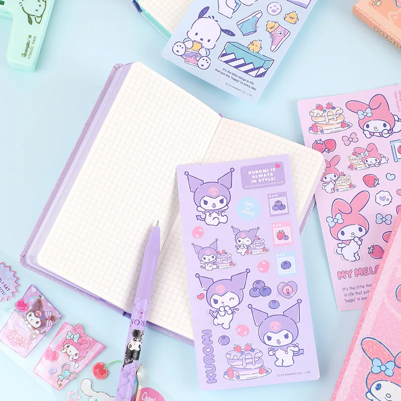 Sanrio Kuromi Cinnamoroll MyMelody Kawaii Series Cartoon Cute Pocket Book A7 Handbook Bookkeeping Notebook Student Stationery