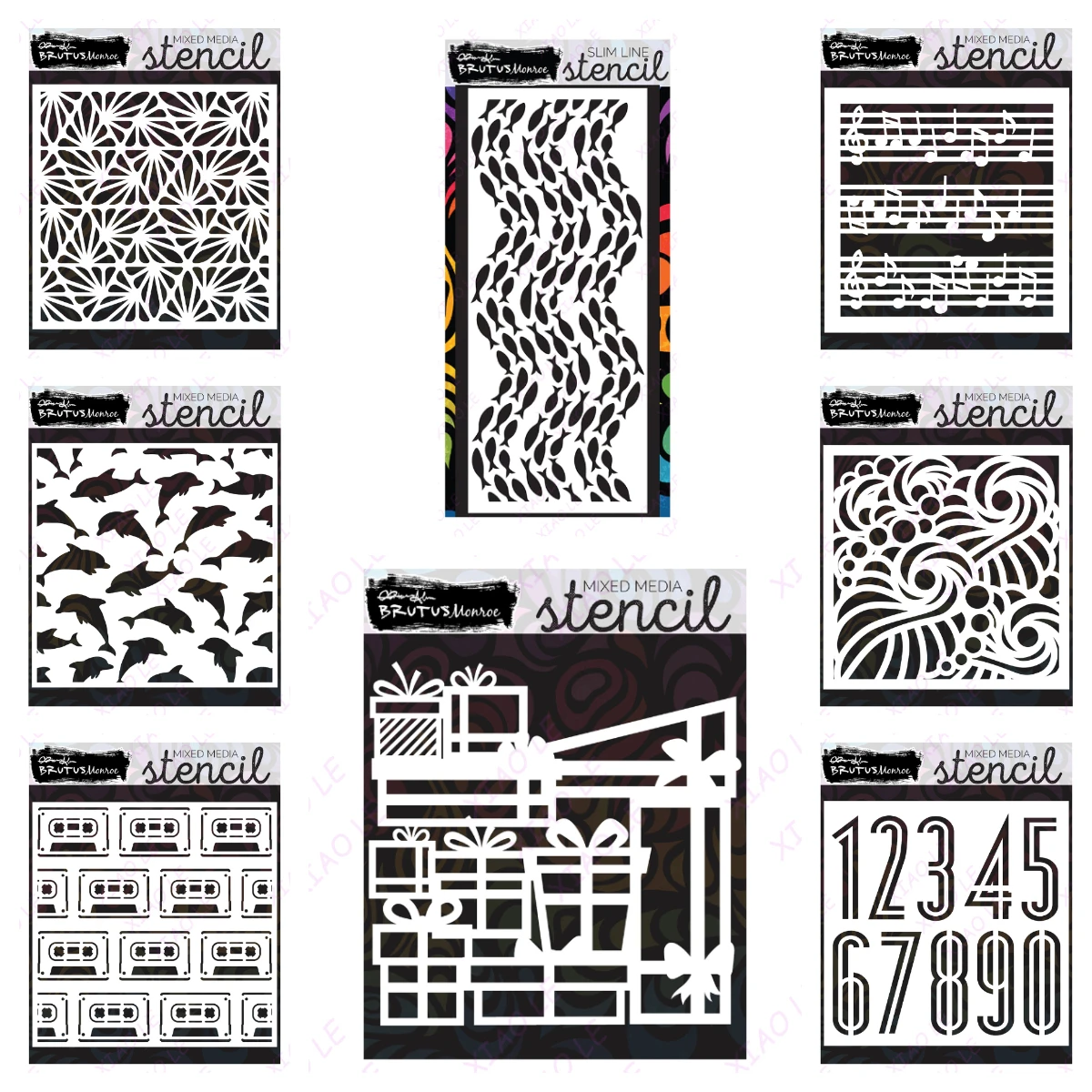 

Deco Numbers Cassette Collection DIY Layering Stencils Graphics Painting Scrapbooking Stamp Ornament Album Embossed Template
