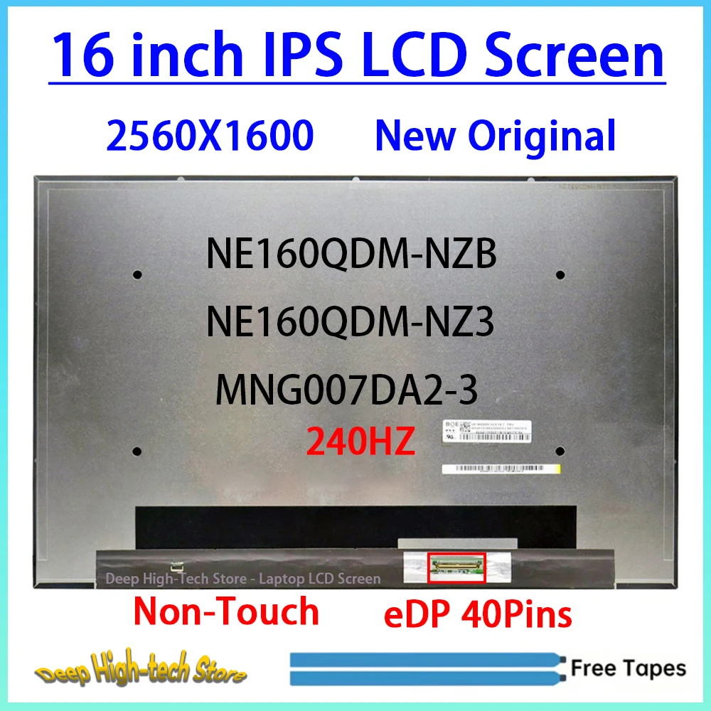 16 Inch 240HZ Laptop LCD Screen For Lenovo Legion Pro 7 16IRX8H Pro 7 16IRX9H Display Matrix Panel Replacement 40Pins Non-Touch