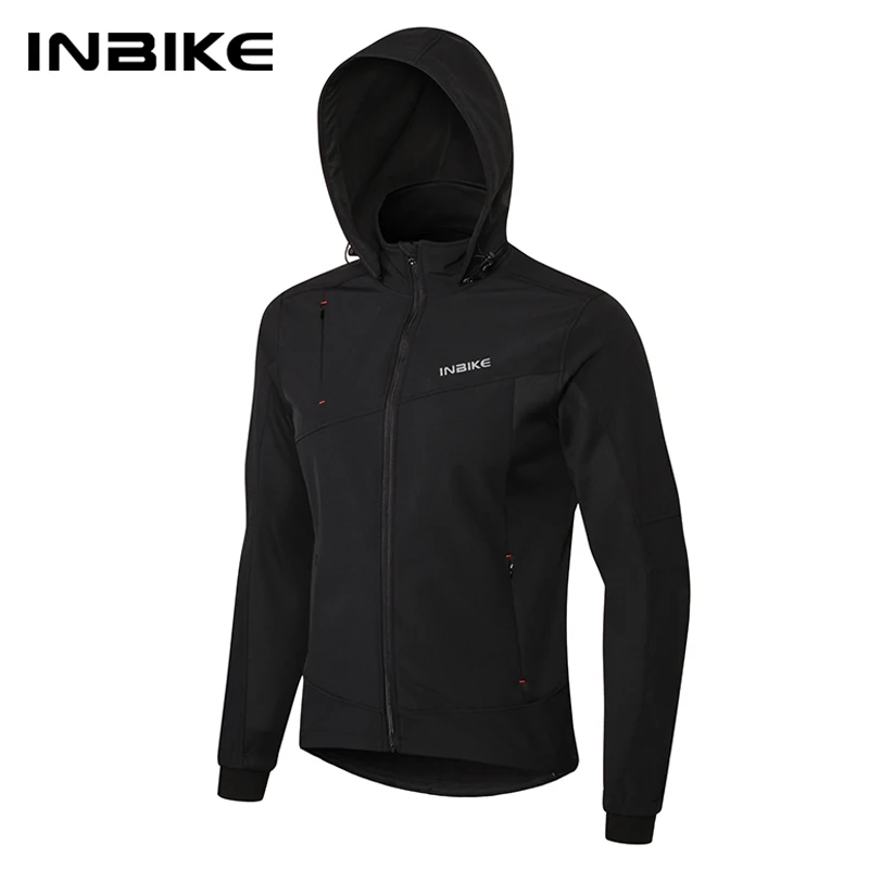 

INBIKE Men's Cycling Jacket Winter Fleece Thermal Softshell Top Clothing Man Windproof Windproof Bicycle Coat Road Bike Clothes