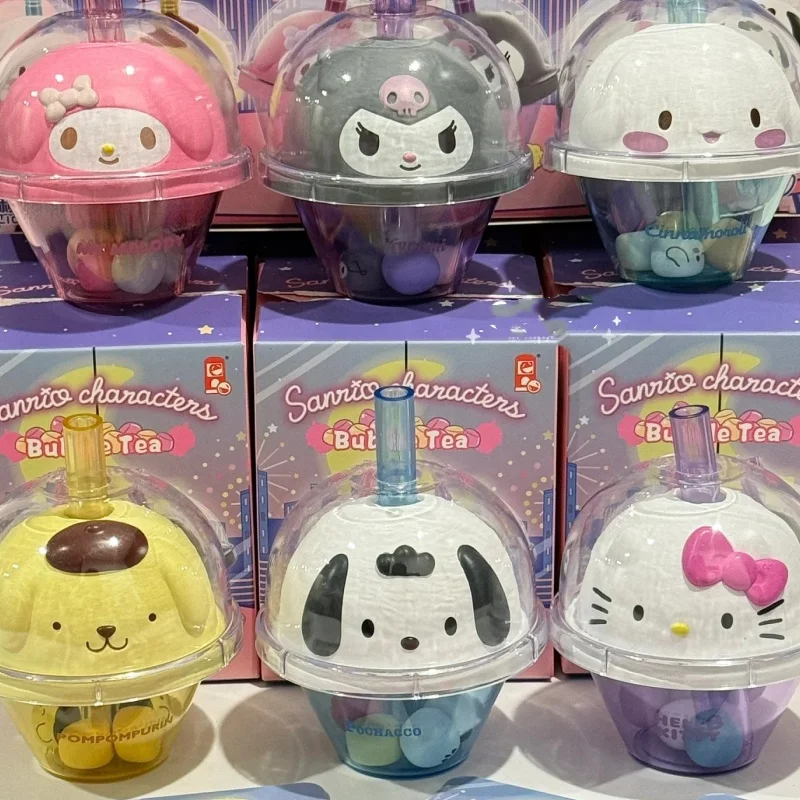 

Sanrio чайная серия, фигурка Hello Kitty Kuromi My Melody Cinnamoroll Purin понравико кавайная аниме фигурка, модель, игрушки в подарок