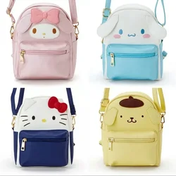 MINISO Kawaii Hello Kitty Melody Onpompurin Kitty Kuromi Cinnamoroll Anime Fashion Backpack Beauty Travel School Bag Girls Toys