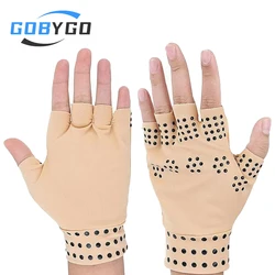 GOBYGO Copper Therapy Compression Copper Gloves Anti Arthritis Magnetic Therapy Hands Gloves Ache Pain Relief Health Care Tools