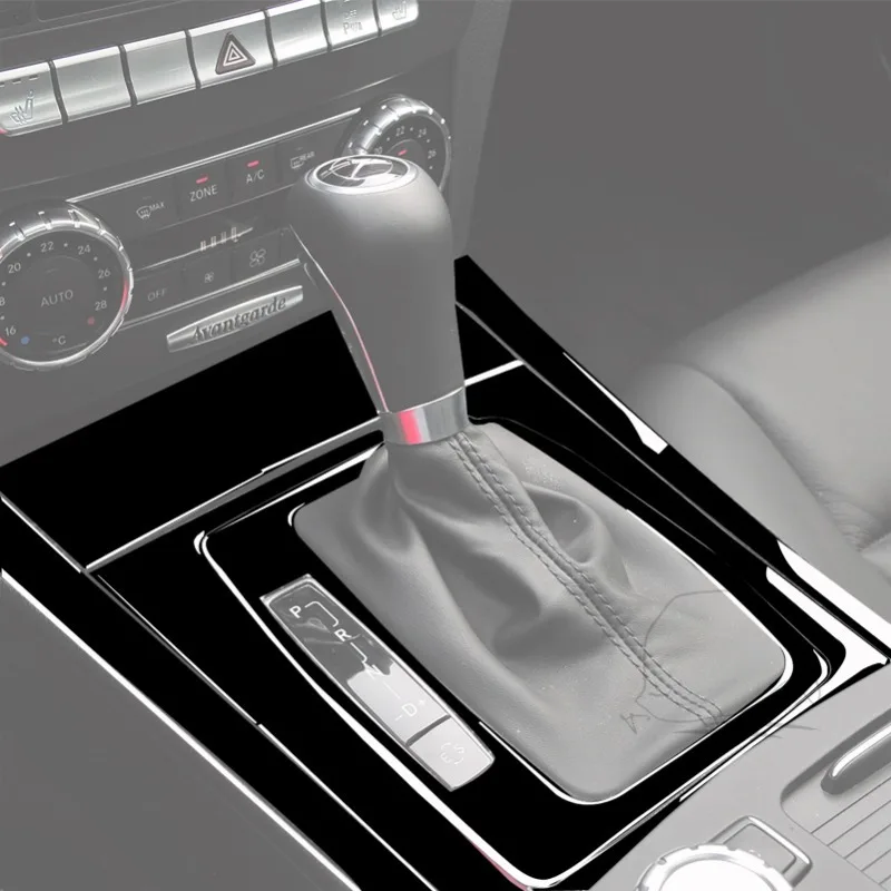 Car Styling Decorative True Carbon Fiber Gear Central Control Panel Sticker Decal For Mercedes-Benz C Class W204 2007-2013