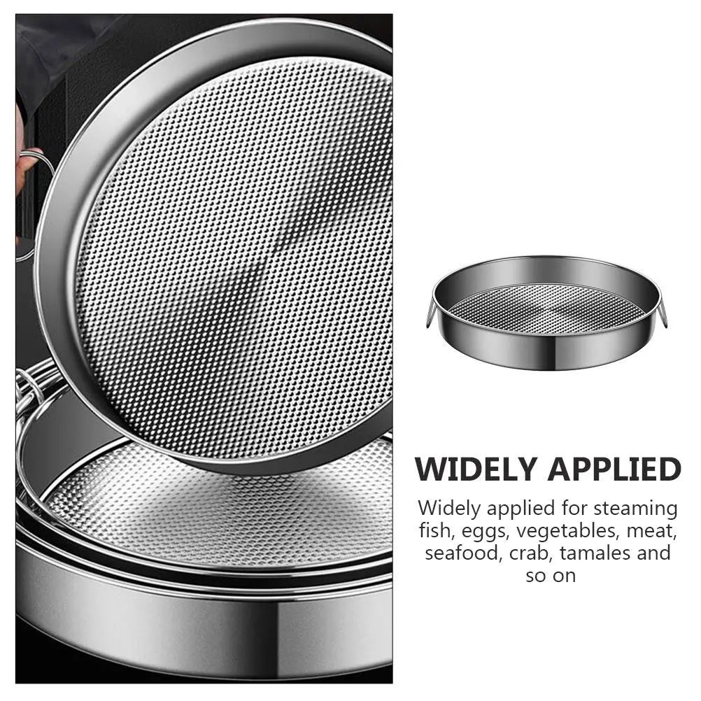 Stainless Steel Steamer Tray for Pot Heavy Duty Food Steaming Plate with Dense Ventilation Points Fast Even Heating Steamer