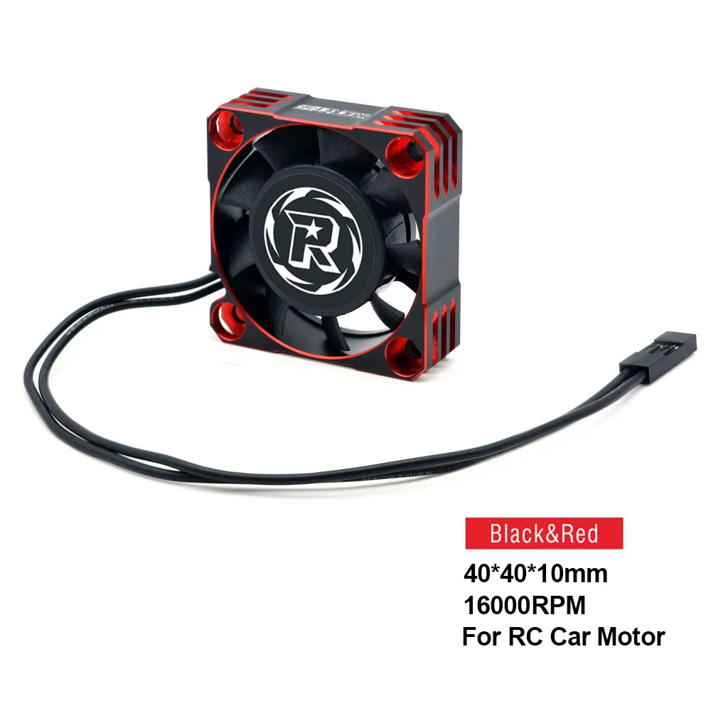 Surpass Hobby Rocket-RC 30mm 40mm 50mm 25mm 35mm Metall Lüfter für RC Auto ESC Motor Wärmeableitung-V2 Version Rot & Schwarz – Detail 12