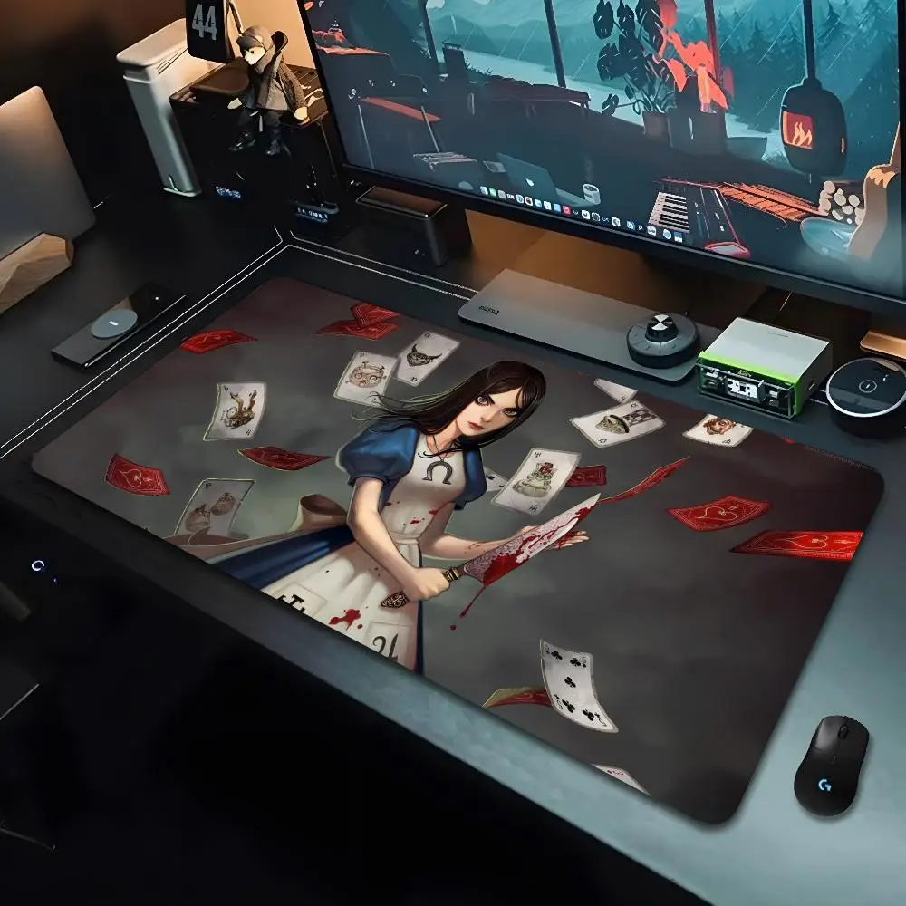 Alice Madness Returns Mouse Pad Cartoon Lockedge Large Gaming Pad Computer Gamer Keyboard Mouse Mat Desk Mousepad for PC Desk Pa
