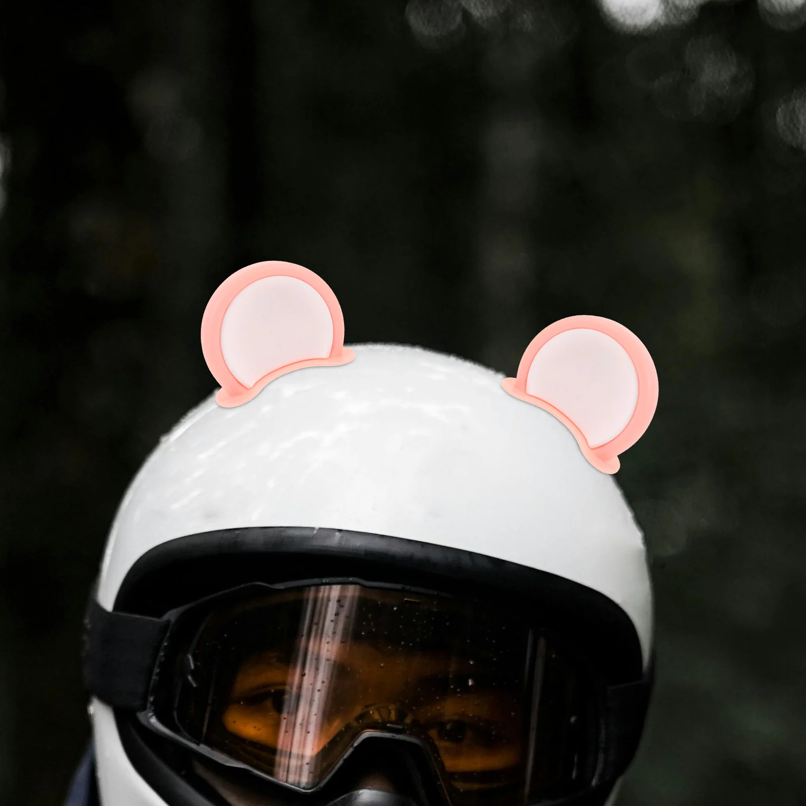 

Bear Ears Decoration Cute Animal Motorcycle Accessories Lightweight Durable ScooterHelmet Decor Ornament Charm