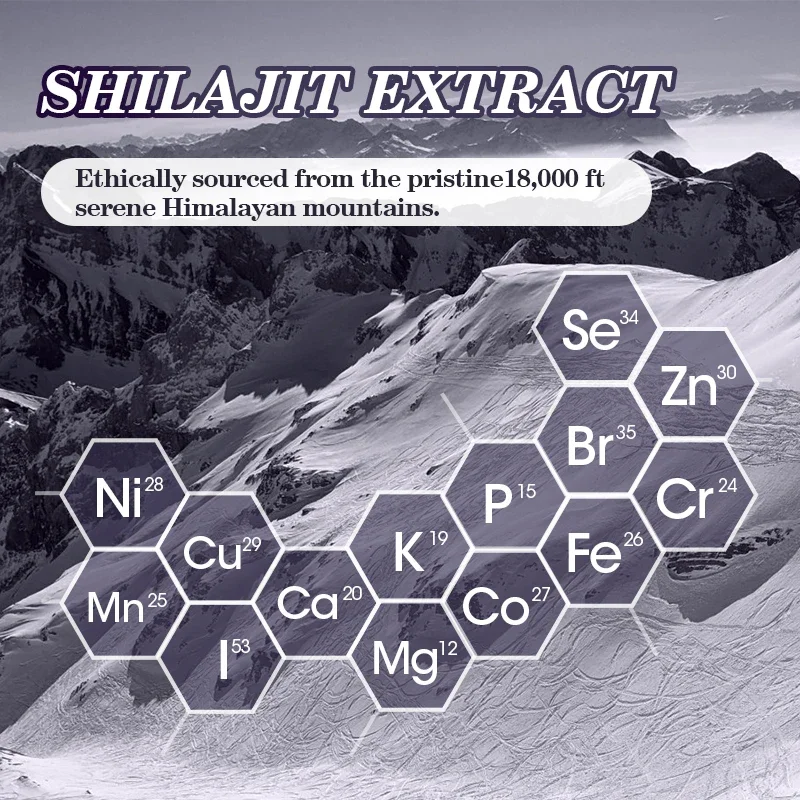 Shilajit Capsules Rich In Fulvic Acid&trace Minerals Boost Hormone Balance Stress Relief Sleep Quality