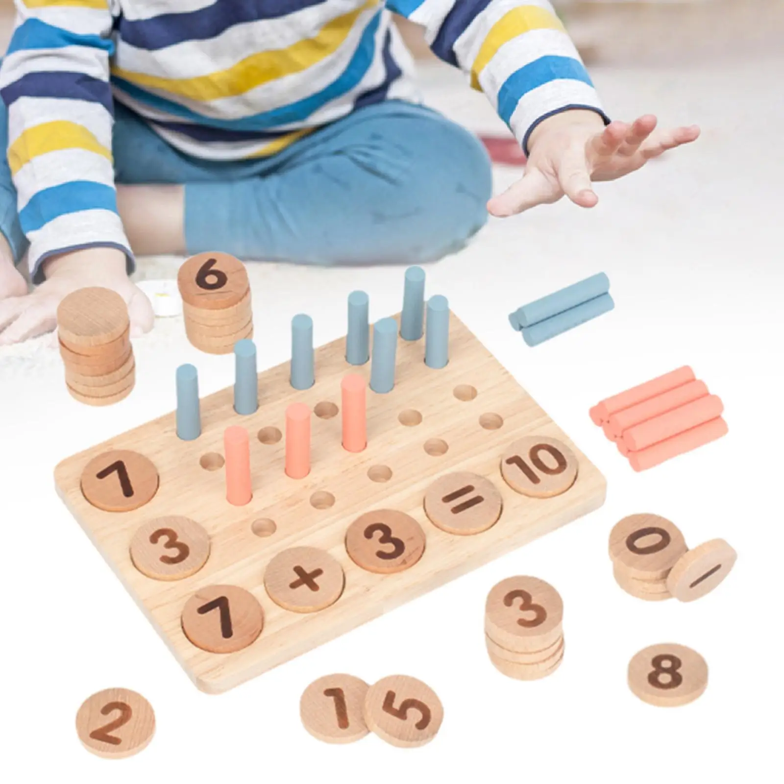 Wooden Educational Number Puzzle Early Education for Preschoolers Kids