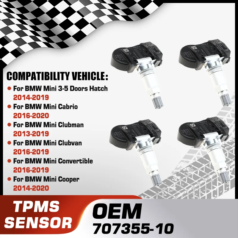 

TPMS Tire Pressure Sensor Monitoring System For BMW Mini 2016-2021 BMW Ms Competition 2018-2019 707355-10 A2C59517073 433 MHz