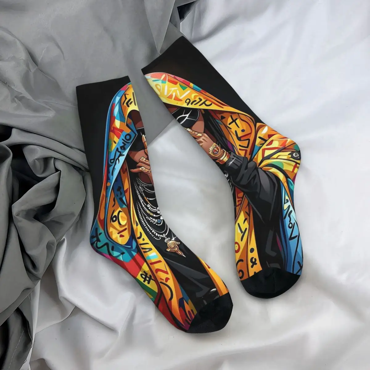 

All Seasons Crew Stockings Street Trend Retro Style Socks Casual Long Socks Accessories for Men Women Birthday Present