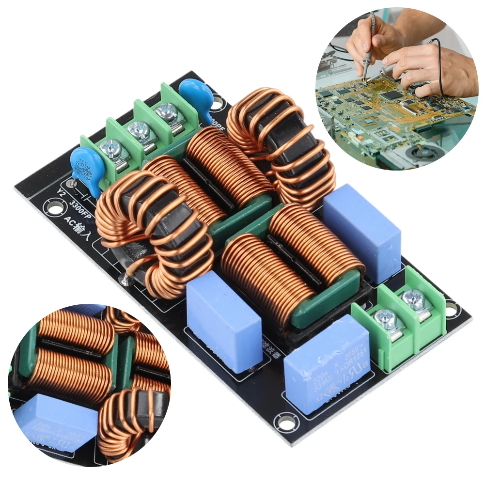 4a 10a 20a 3-stufige Emi-Leistungs filter platine emi elektro magnetische Interferenz reinigen die Gleichstrom-Differential-Audio verstärker platine