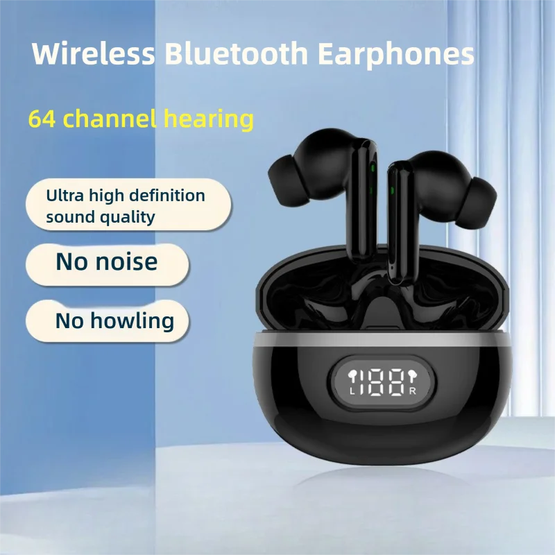 

Беспроводные Bluetooth-наушники, портативная гарнитура с длительным временем автономной работы, шумоподавление, 64 канала, HD-звук, подарки для пожилых людей