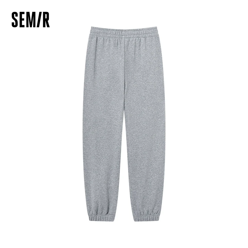 Semir Casual Pants Women Loose Sweatpants Ins Simple and Versatile Style Winter Leg-Tie Jogging Trousers