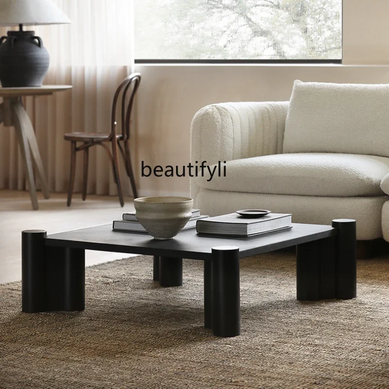 

Nordic Light Luxury Square Coffee Table Old Industrial Style Coffee Table Cement Coffee Table
