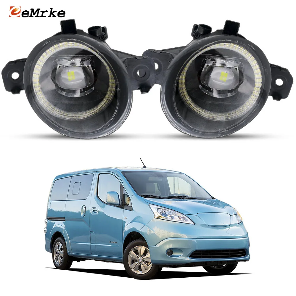 

Пара светодиодных противотуманных фар Angel Eye DRL (дневные ходовые огни) 30W для Nissan e-NV200 NV200 2014~2021, аксессуары для тюнинга автомобиля