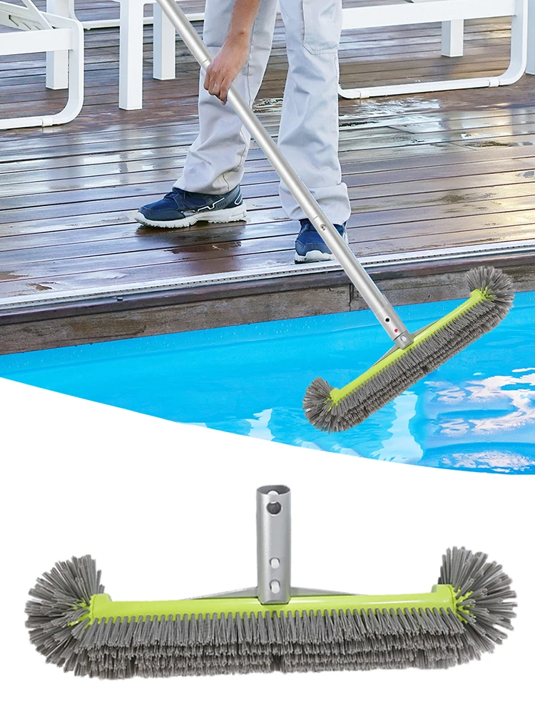 45cm Swimming Pool Brush Pool Floor Wall Cleaning Tool Pool Broom Algae Remover Scrubber Cleaning Brush Head Home Cleaner Tool