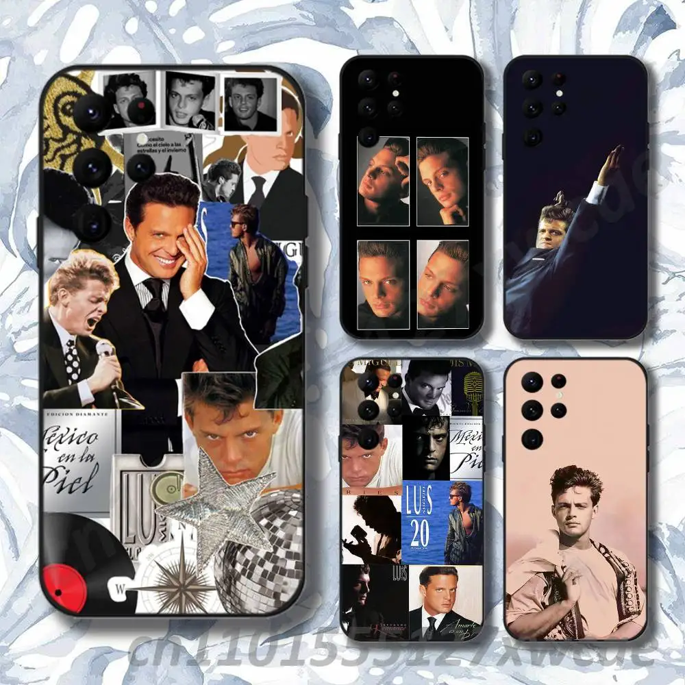 L-Luis Miguel Singer  Phone Case For Samsung S10,S21,FE,S21 ,S26,S25,S24,S23,Ultra,S9,S22,Plus Black Shockproof TPU