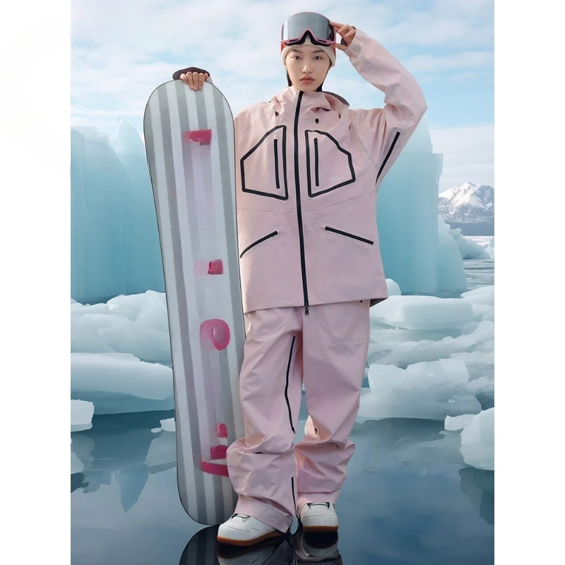 Ski suit women's small niche winter waterproof and windproof 3l hard shell ski suit men's