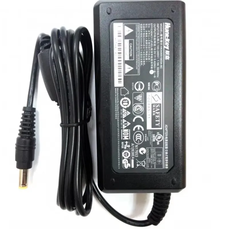 

Huntkey 19 В 3,42 А 5,5*2,5 мм Зарядное устройство для адаптера переменного тока HKA06519034-6J HKA06519034-6C HKA06519034-6K Блок питания для монитора 65 Вт