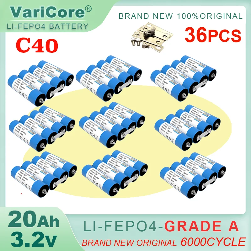 VariCore 3.2V 20Ah Batterij LiFePO4 fosfaat Cel voor 4S 12V 24V Motorfiets Auto motor batterijen Modificatie Grade A BELASTING GRATIS