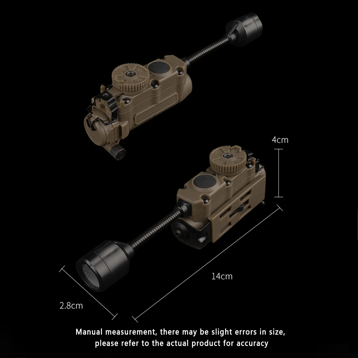

Tactical Helmet Strobe Light,Sidewinder LED Helmet Light,White Red Green Blue IR Light,Stalk Arc Rail Helmet Clip FlashLight