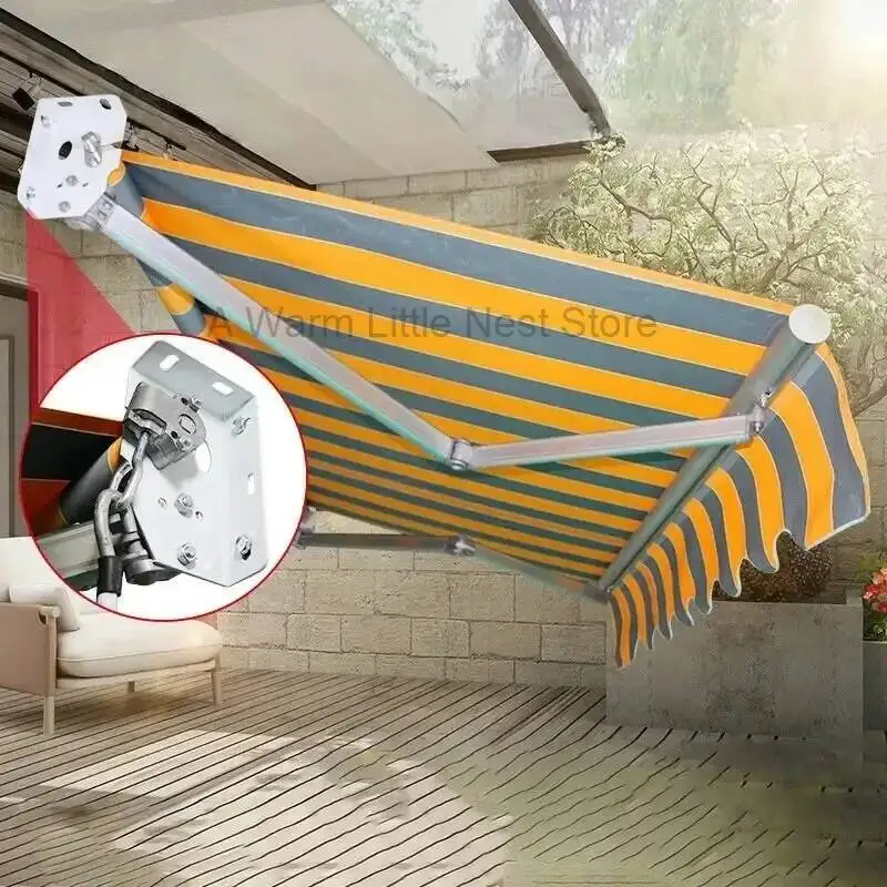 Balcony Gazebos Retractable Outdoor Hand-cranked Awning Window Shop Sunshade Tent Courtyard Sun Protection and Rainproof Pergola