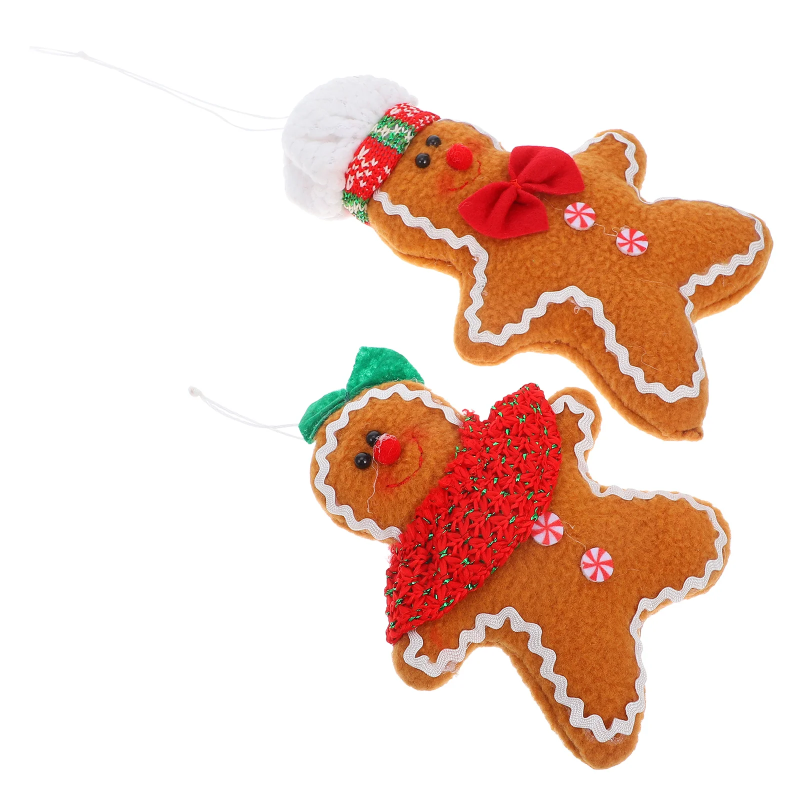 

2Pcs Christmas Gingerbread Ornaments Hanging Decorations for Xmas Tree Wall Door Indoor Holiday Party Christmas Home Decor