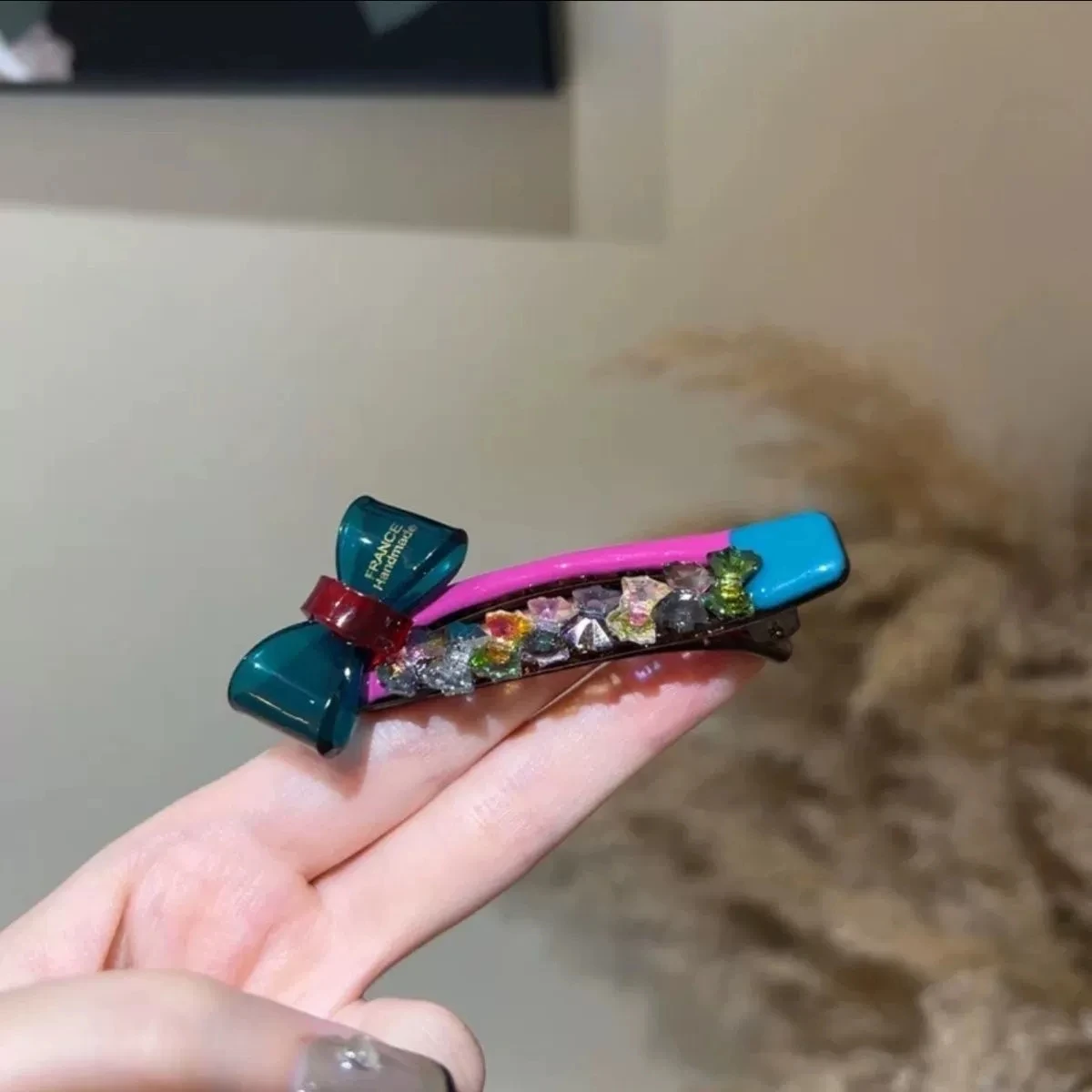 الكورية الموضة الراقية مشبك شعر فتاة الملونة القوس الانفجارات الجانب كليب مزاجه كليب Duckbow كليب أنثى إكسسوارات الشعر