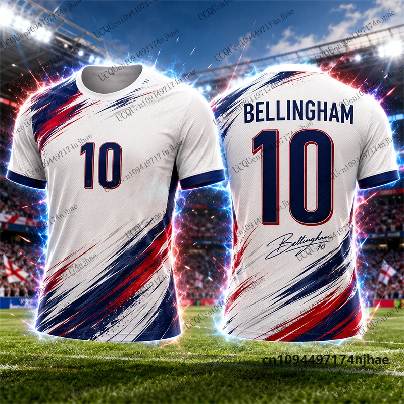2027 New Special Bellingham #10 Print Football Jersey For Men‘s T-shirt Summer Short Sleeve Sports Tees Casual Kids/Adult Tops view 3