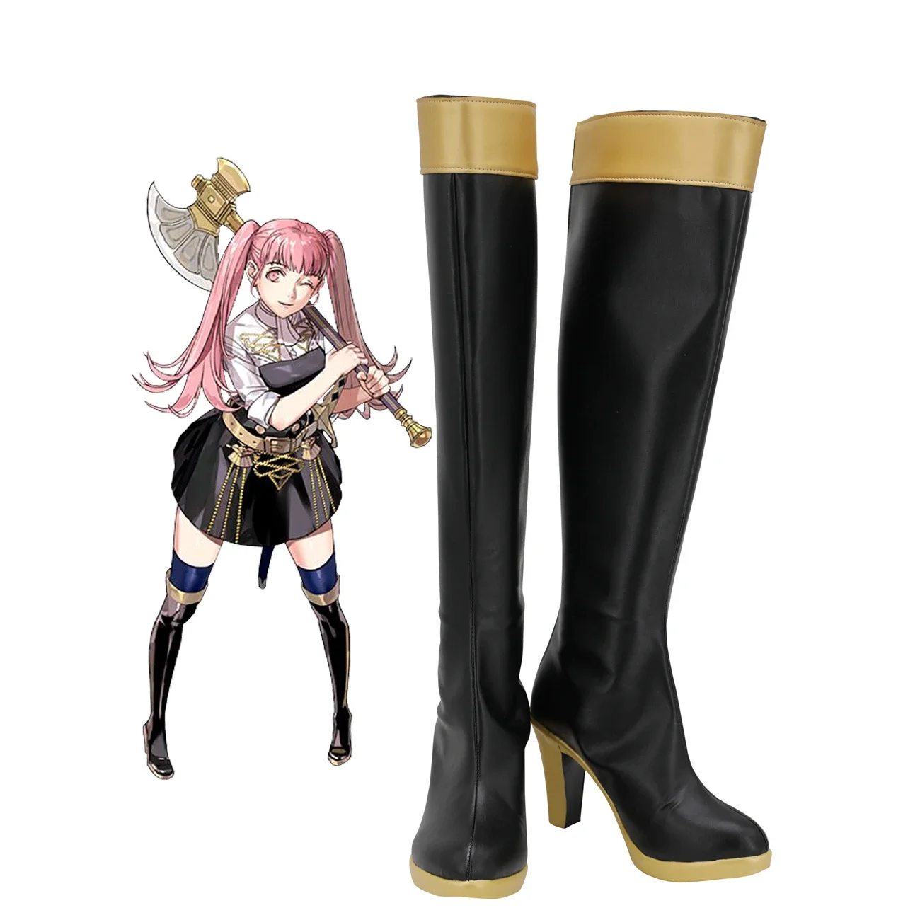 

Fire Emblem Three Houses Hilda Cosplay Boots Hilda High Heel Black Shoes Custom Made