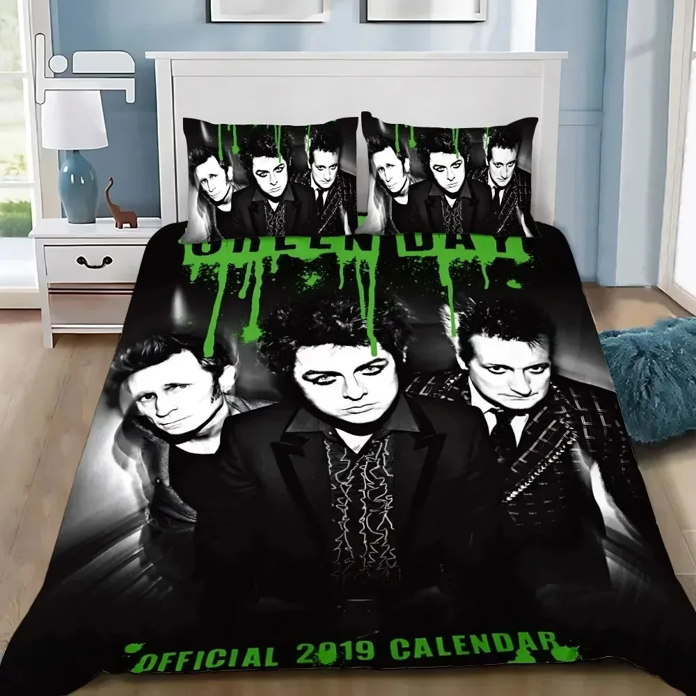 Capa de Edredom e Fronha 3D Clássica da Banda de Rock G-GreenS Days, Conjunto de Cama Macio Queen King, Decoração de Quarto com Tema de Música Rock dos Anos 90, Presente