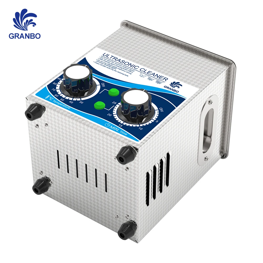 Granbo 2L 120W เครื่องทําความสะอาดอัลตราโซนิกแบบพกพาพร้อมเครื่องทําความร้อนและตัวจับเวลาเหมาะสําหรับเครื่องประดับแว่นตาเครื่องมือทันตกรรมเมนบอร์ดโทรศัพท์