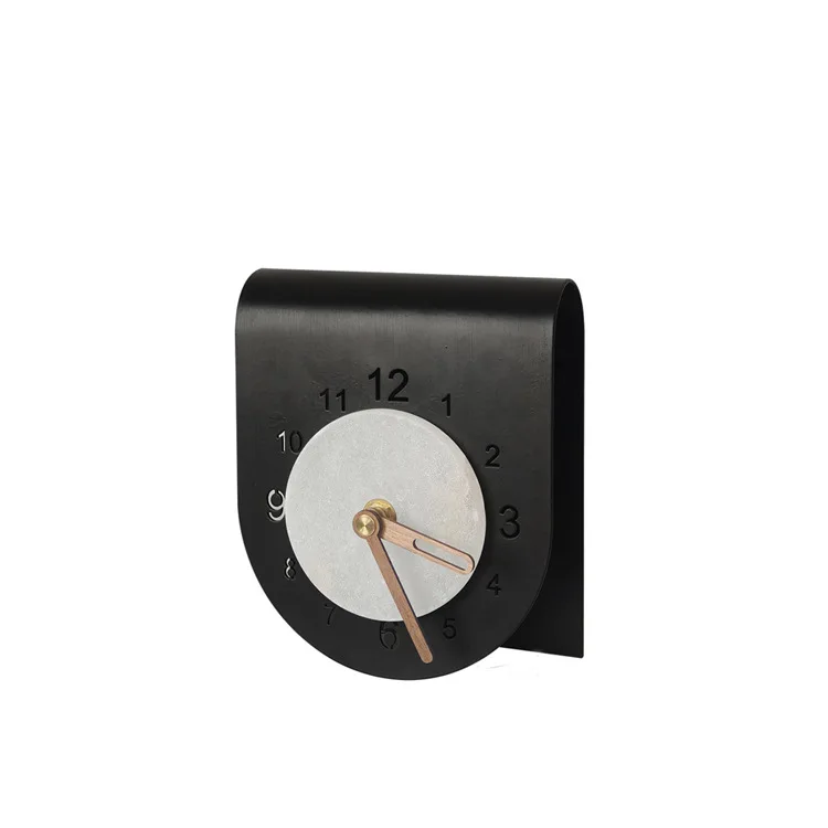 

Modern minimalist mirror metal clock ornament desktop decorative arts and crafts