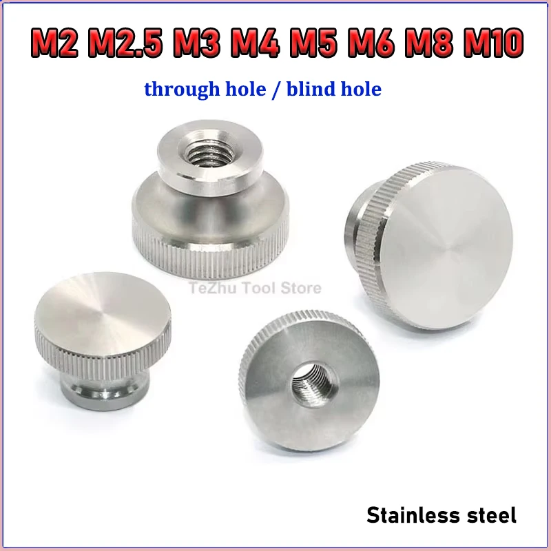 

Thumb Nuts High Head Knurled M2 M2.5 M3 M4 M5 M6 M8 M10 303 Stainless Steel Hand Nut Advertising Decorative Nail GB806