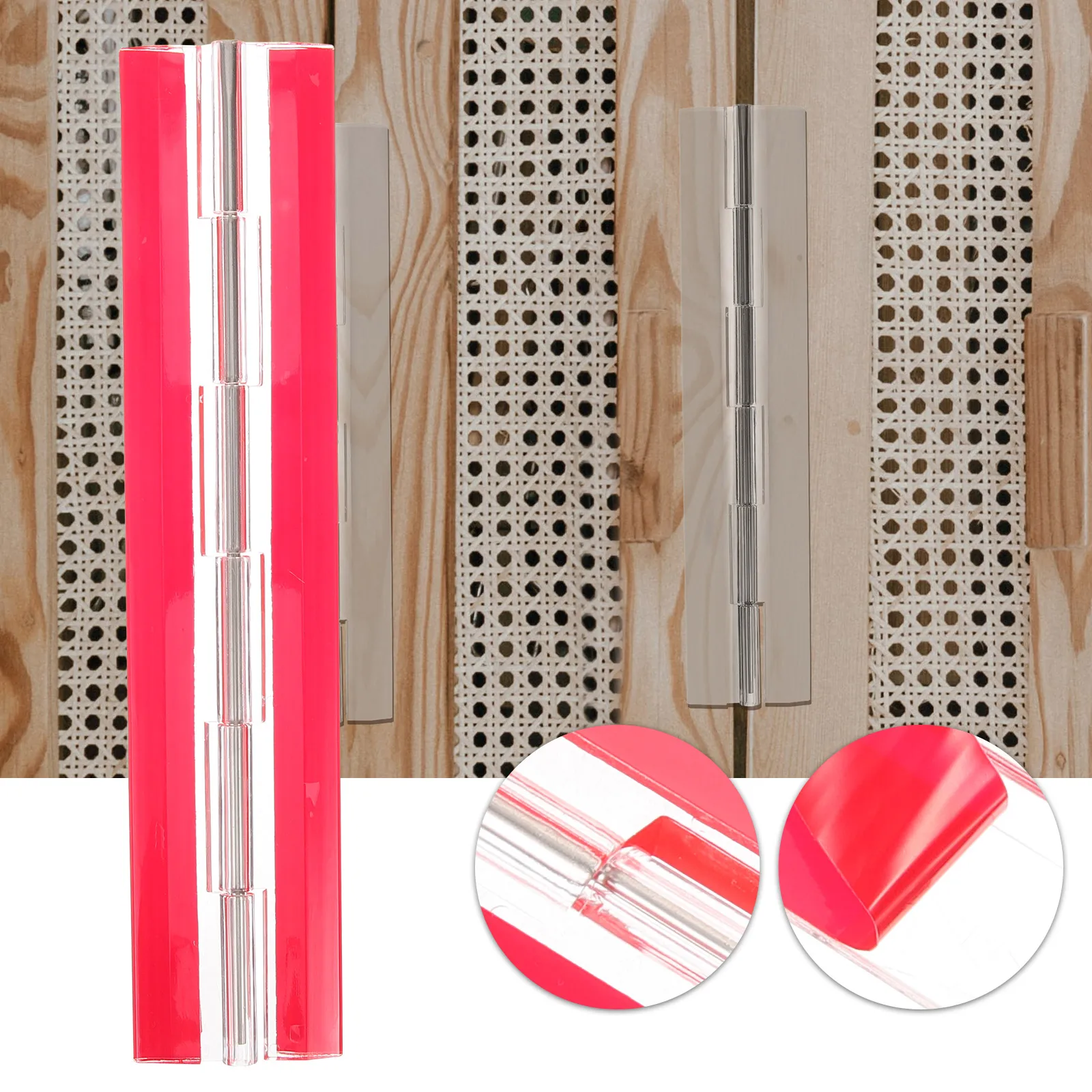 

Self Adhesive Hinge 200x45mm Clear Acrylic Mini Hinges for Crafts Jewelry Boxes DIY Furniture Repair Kit Transparent Long Hinges