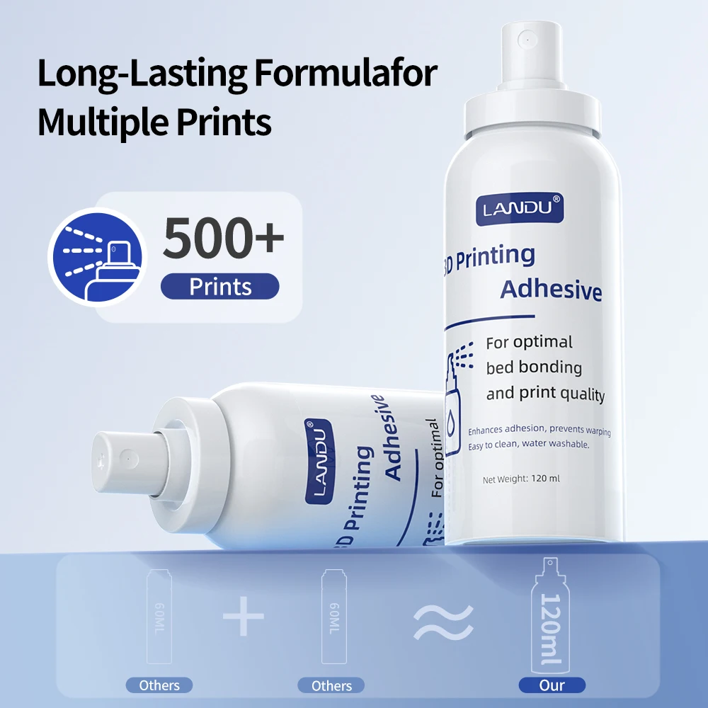 LANDU Adhesive Glue for PLA/ABS/PETG/ASA 3D Printing Adhesive 120ml/bottle 3D Printer Build Plate Bed Glue Accessories