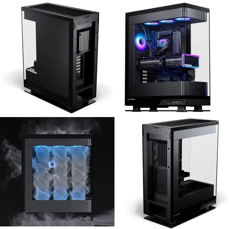 Boîtier PC Phanteks Evolv X2 Mid Tower pour cartes mères EATX ATX, verre trempé sur trois côtés, éclairage ARGB, boîtier PC de jeu