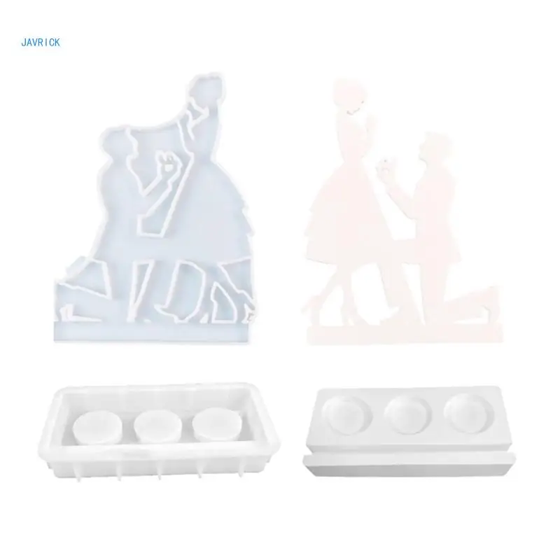 

Silicone Ornament Molds Crafting Moulds Wedding Propose Unique Holder Moulds Candlestick Mold for Crafting