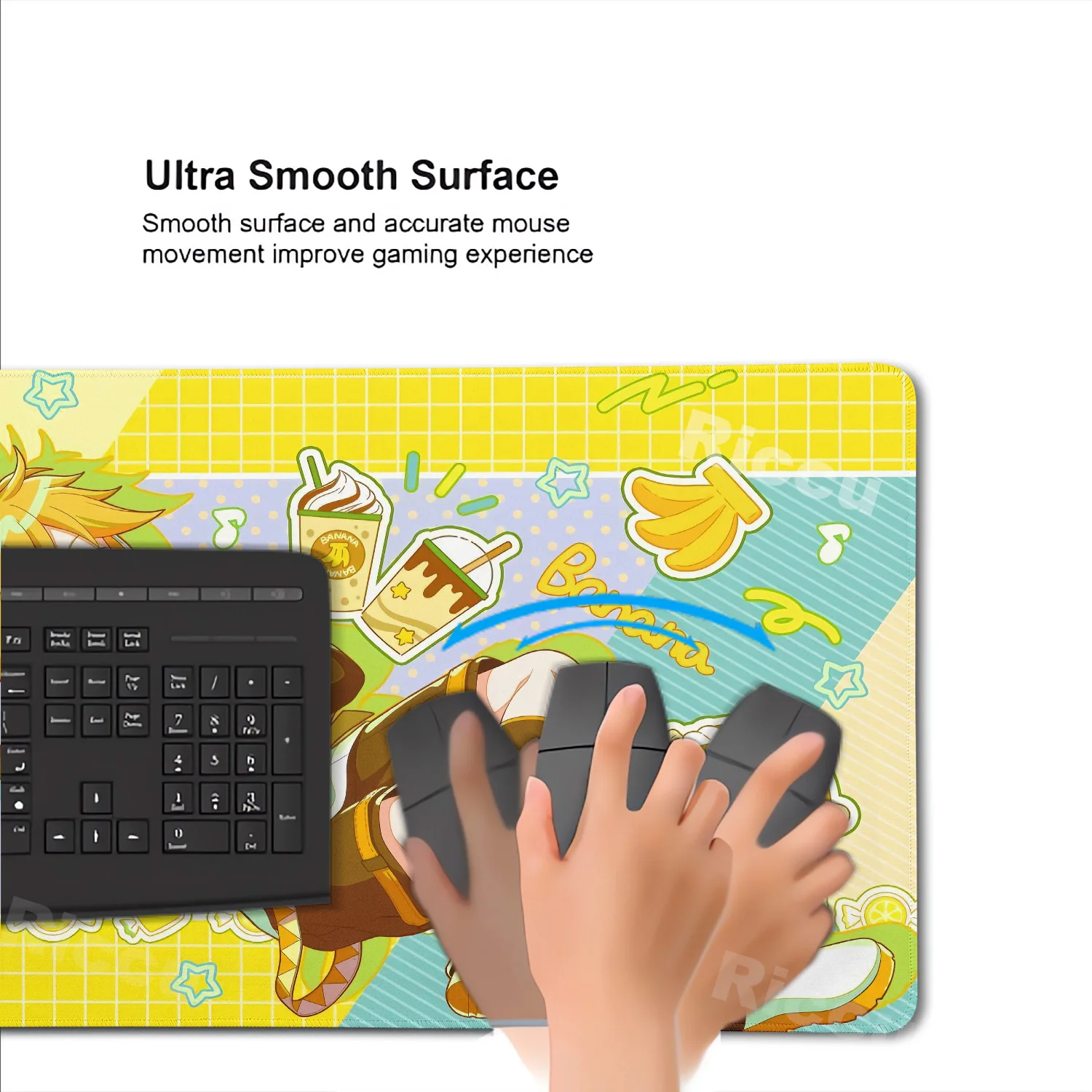 XXL Gaming Mousepad P-Project Sekai Birthday Card Mouse pad Anime P-PJSK Deskmat PC Cabinet Extended Mousemat Large Keyboard Mat