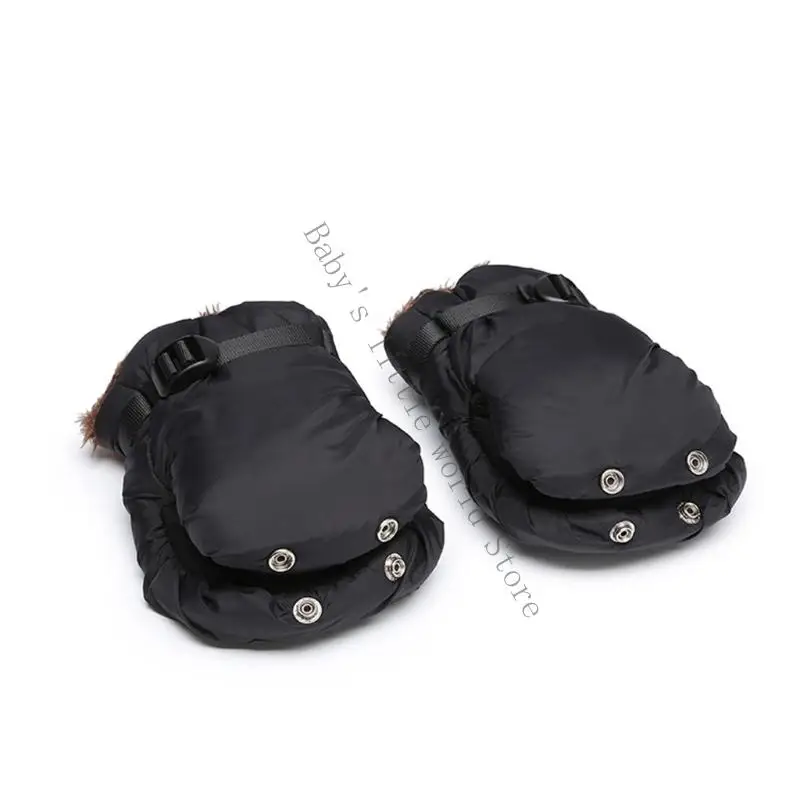 

Windproof Mitts Cold Weather Protections Mittens Soft Plush Lining for Pram Cart B2EB