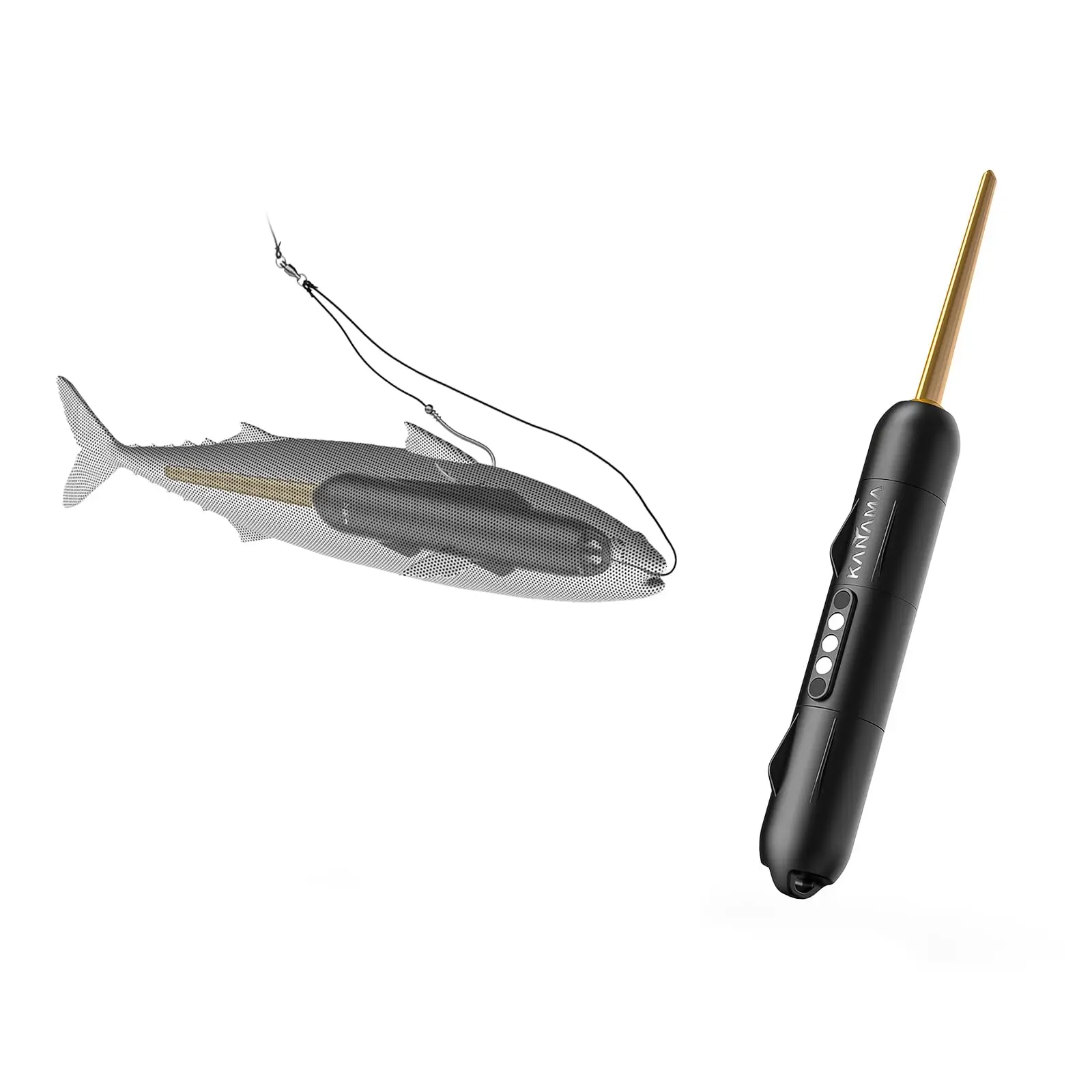 

KANAMA Self-Swimming Lure: Sonic Waves & Vibration Attract Fish. Auto-Swim & Dead Fish Revival. Saltwater & Freshwater Ready