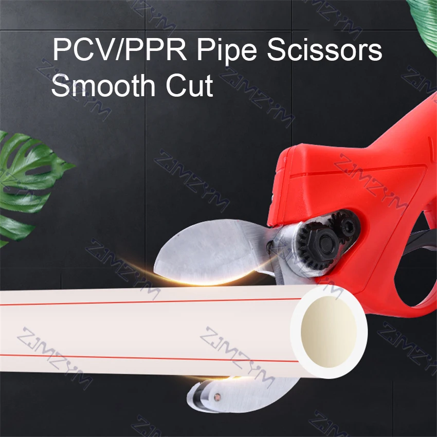 PVC Pipe Cutter Plastic Tube Cutter Lithium Rechargeable PVC Scissors Quick Cutting Electric Scissors PVC Tube Shear 2.5-3.5cm